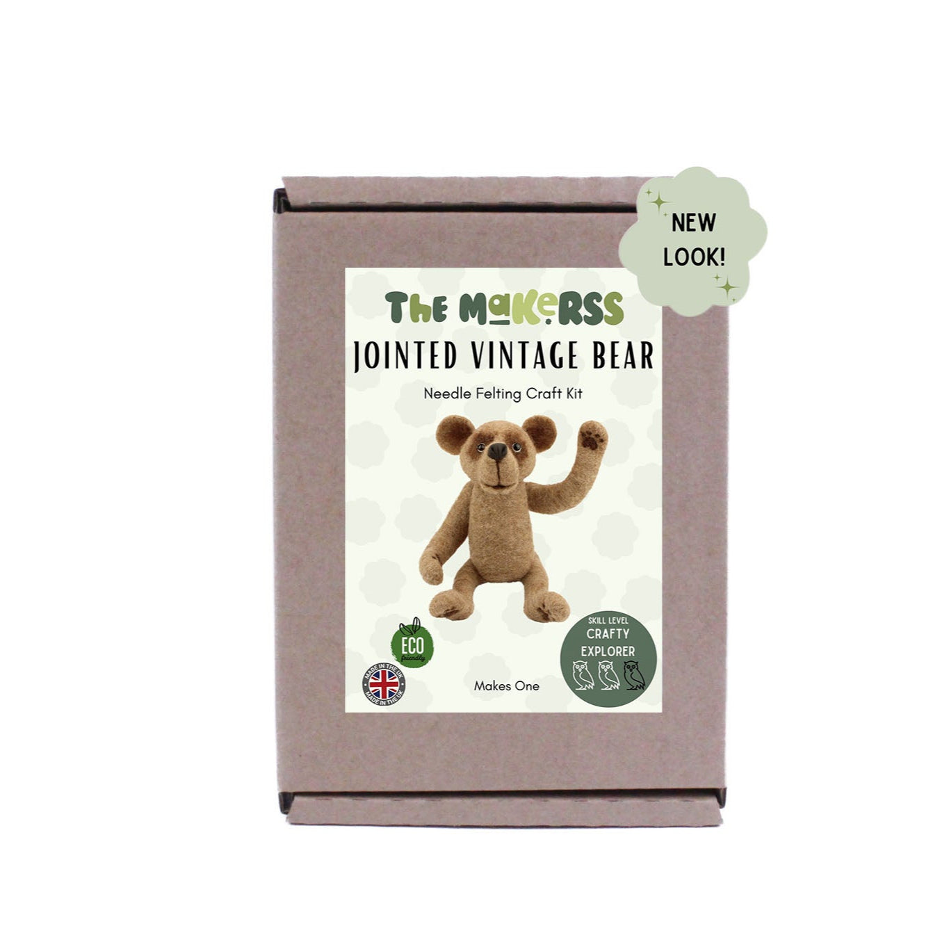 Jointed Vintage Bear Needle Felt Pack and digital Masterclass - The Makerss