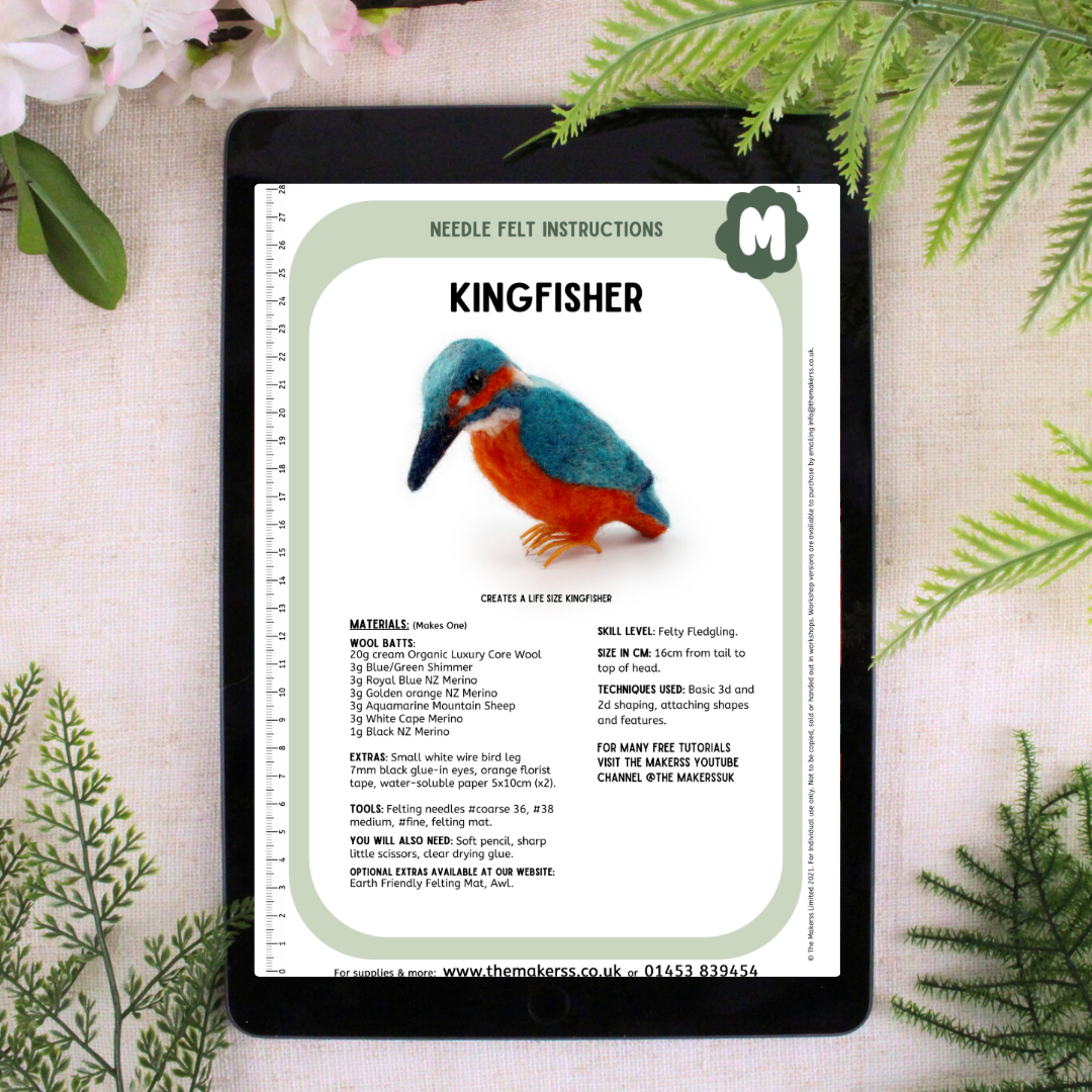Kingfisher Small Needle Felt Kit - The Makerss
