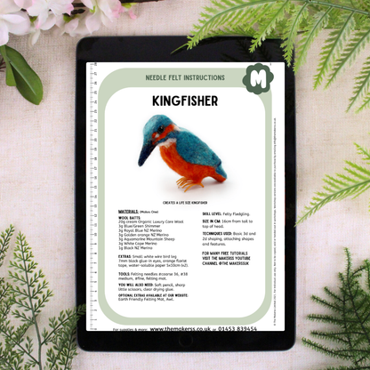 Kingfisher Small Needle Felt Kit - The Makerss