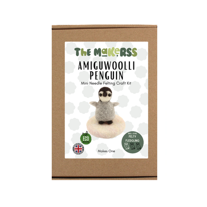 Penguin Amiguwoolli Mini Needle Felt Kit - The Makerss