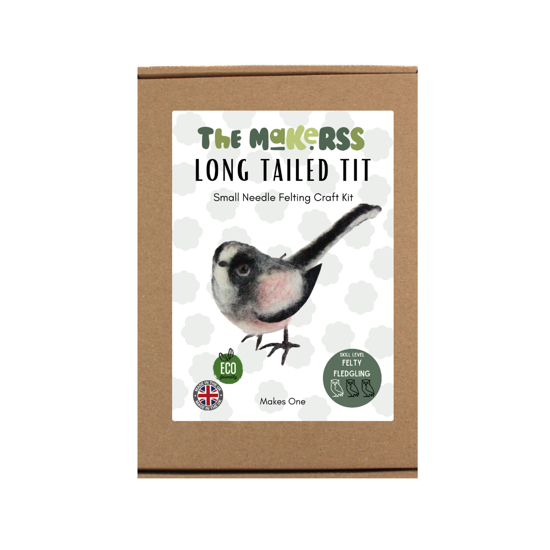 Long Tailed Tit Needle Felt Kit - The Makerss