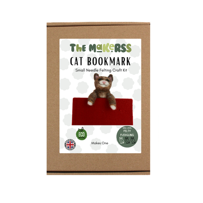 Cat Bookmark Needle Felt Small Kit - makes 1 - The Makerss