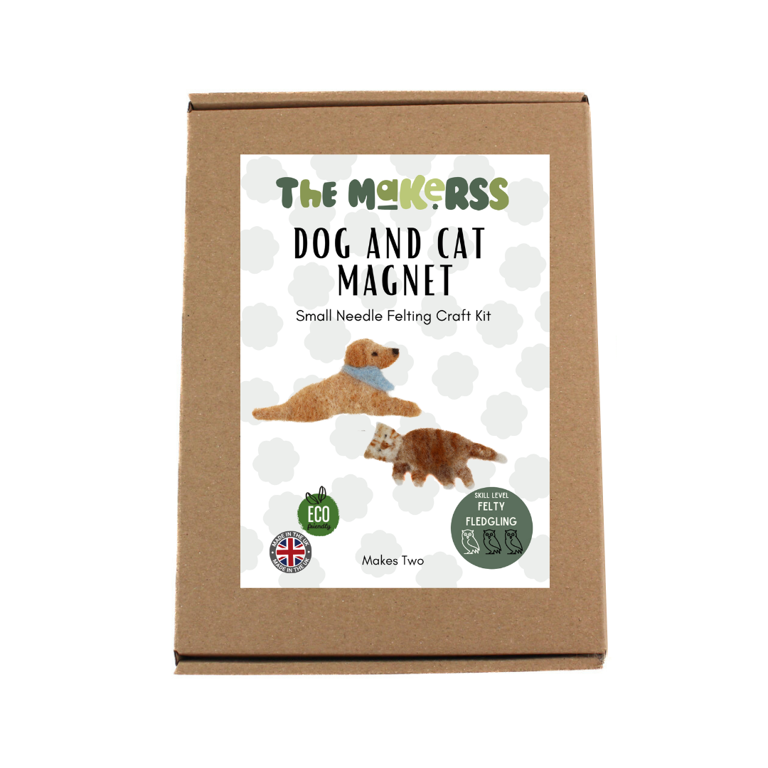 Dog and Cat Magnet Needle Felt Small Kit - The Makerss