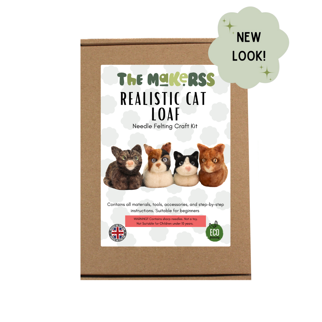 Realistic Cat Loaf Needle Felt Small Kit - makes 1 - The Makerss