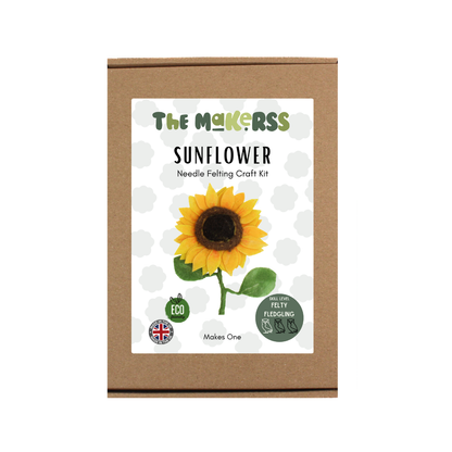Life-size realistic Sunflower Needle Felt Kit - The Makerss
