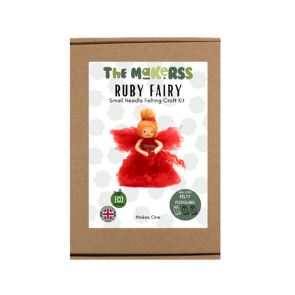 July Birthstone Ruby Fairy Needle Felt Kit