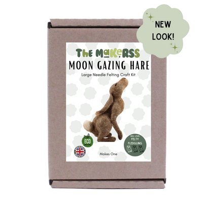 Moon Gazing Hare Needle Felt Pack - The Makerss