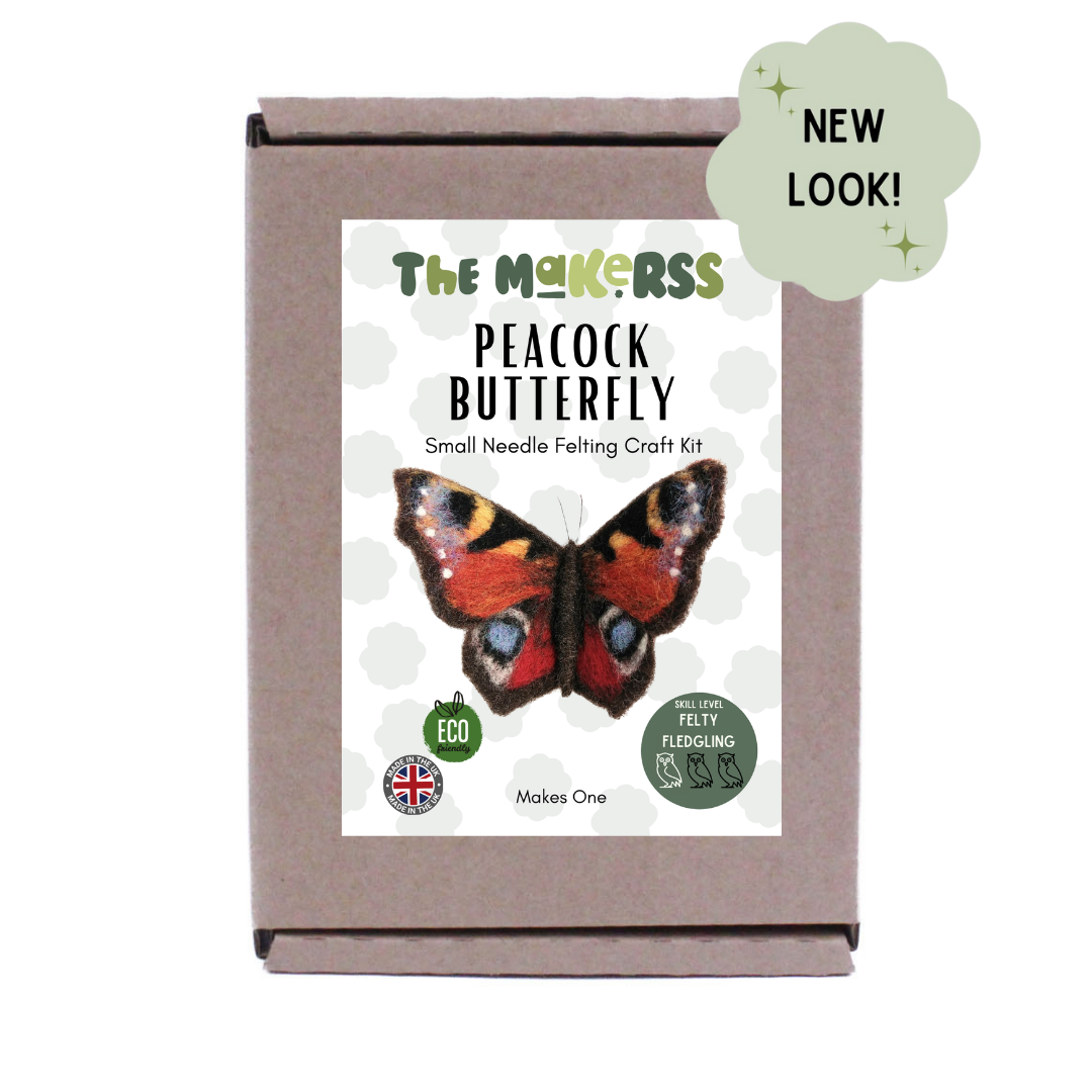 Peacock Butterfly Small Needle Felt Kit - The Makerss