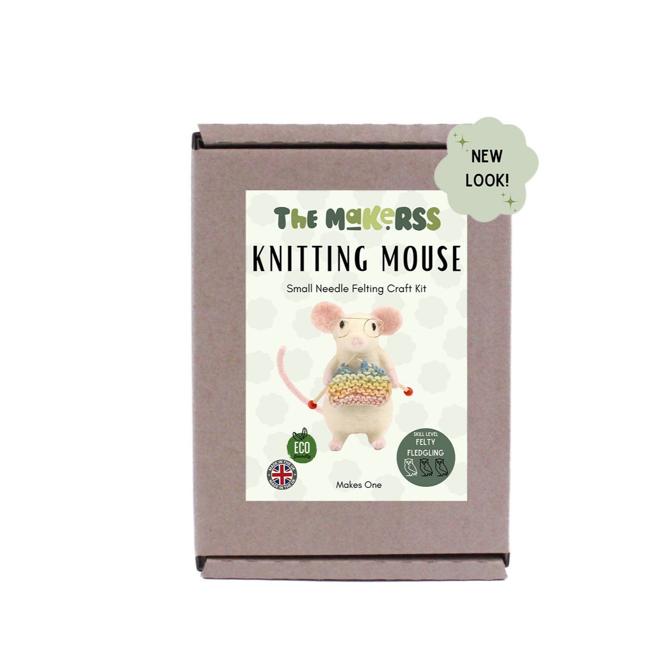 Knitting Mouse Small Needle Felt Kit - The Makerss