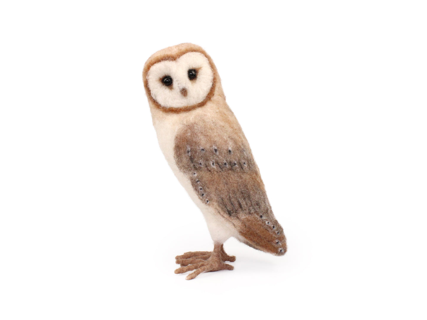 New and Improved + more core wool - Large Barn Owl Needle Felt Pack- with or without tools - The Makerss