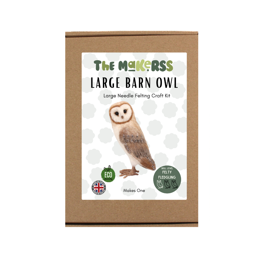 Large Barn Owl Needle Felt Pack - The Makerss