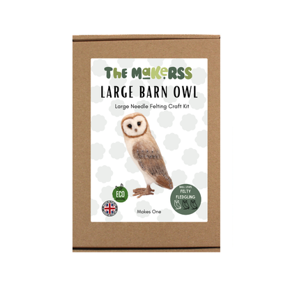 Large Barn Owl Needle Felt Pack - The Makerss