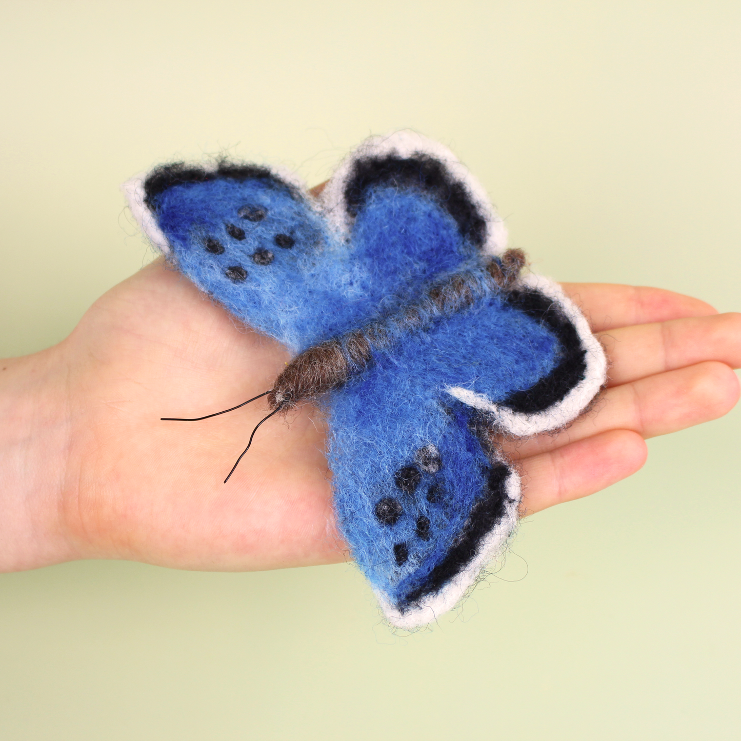 Large Blue Butterfly Small Needle Felt Kit - The Makerss