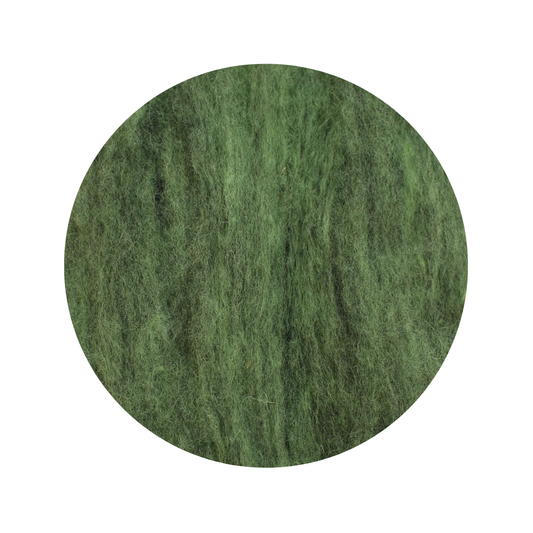 Light Moss Green NZ Mottled batts