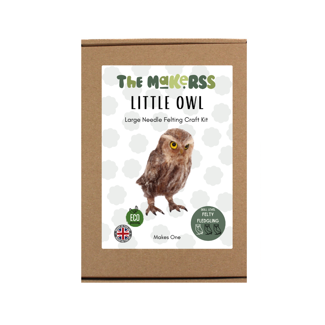 Little Owl Needle Felt Pack (Life Size) - The Makerss