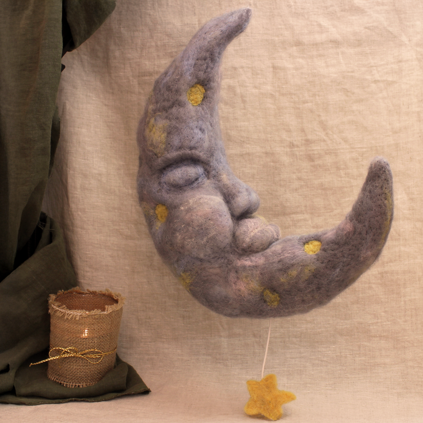 Lullaby Moon Zoom Needle Felt Workshop all day Sat 3rd Oct