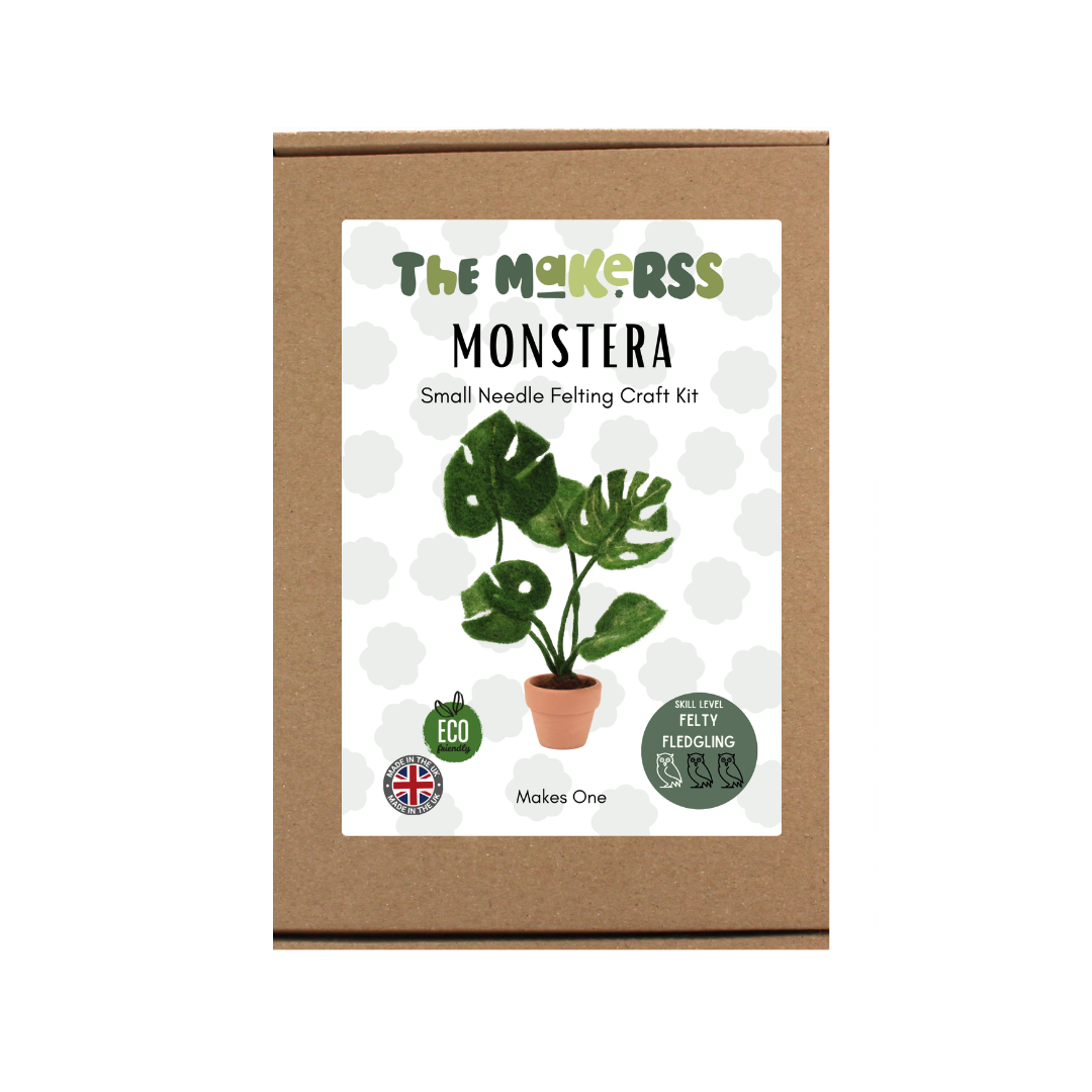 Monstera Plant Small Needle Felt Kit - The Makerss