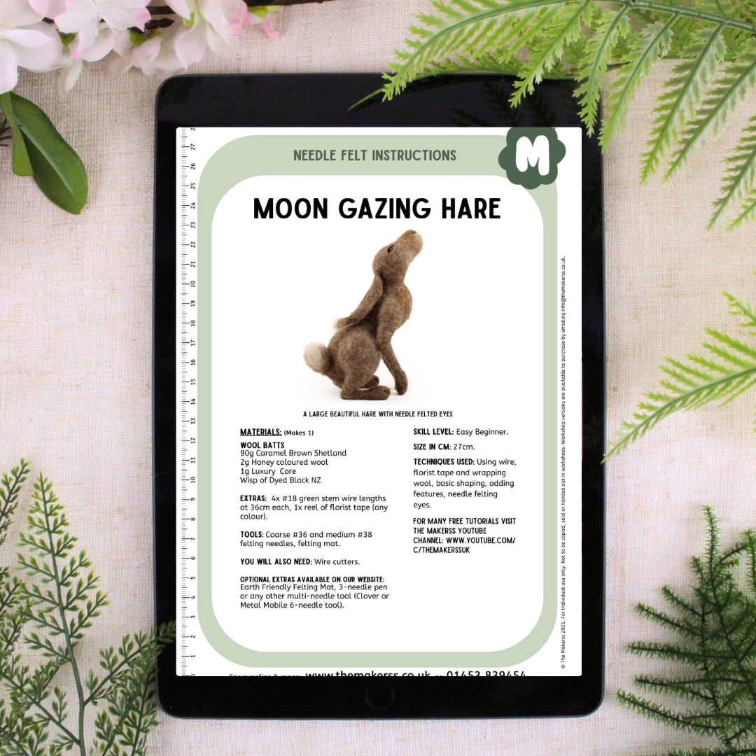 Moon Gazing Hare Needle Felt Pack - The Makerss