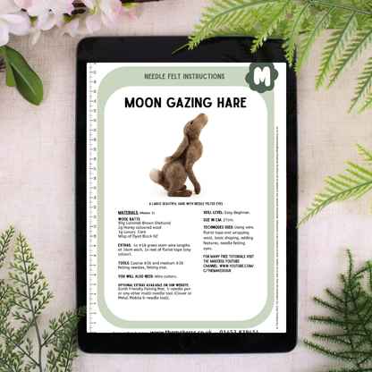 Moon Gazing Hare Needle Felt Pack - The Makerss