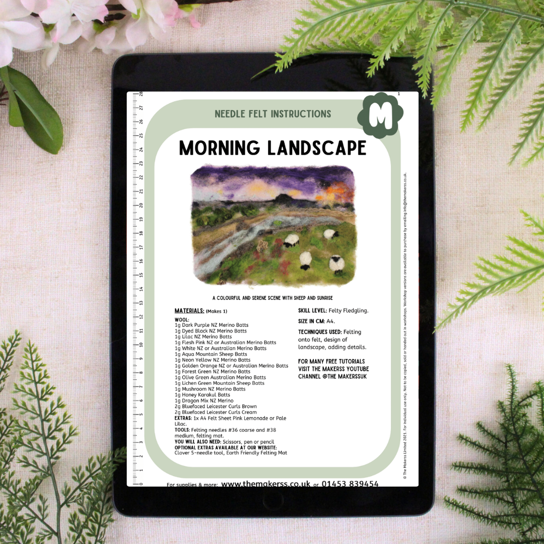 Morning Landscape Needle Felt Kit - The Makerss