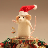 Christmas Mouse Small Needle Felt Kit - The Makerss