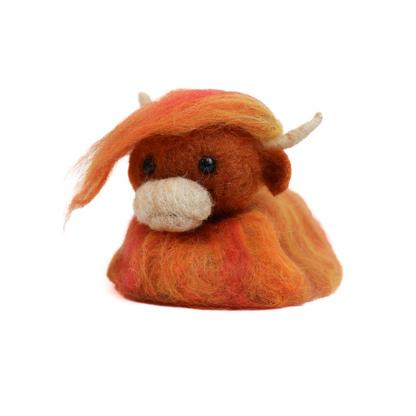 Ginger Highland Cow Small Needle Felt Kit - The Makerss
