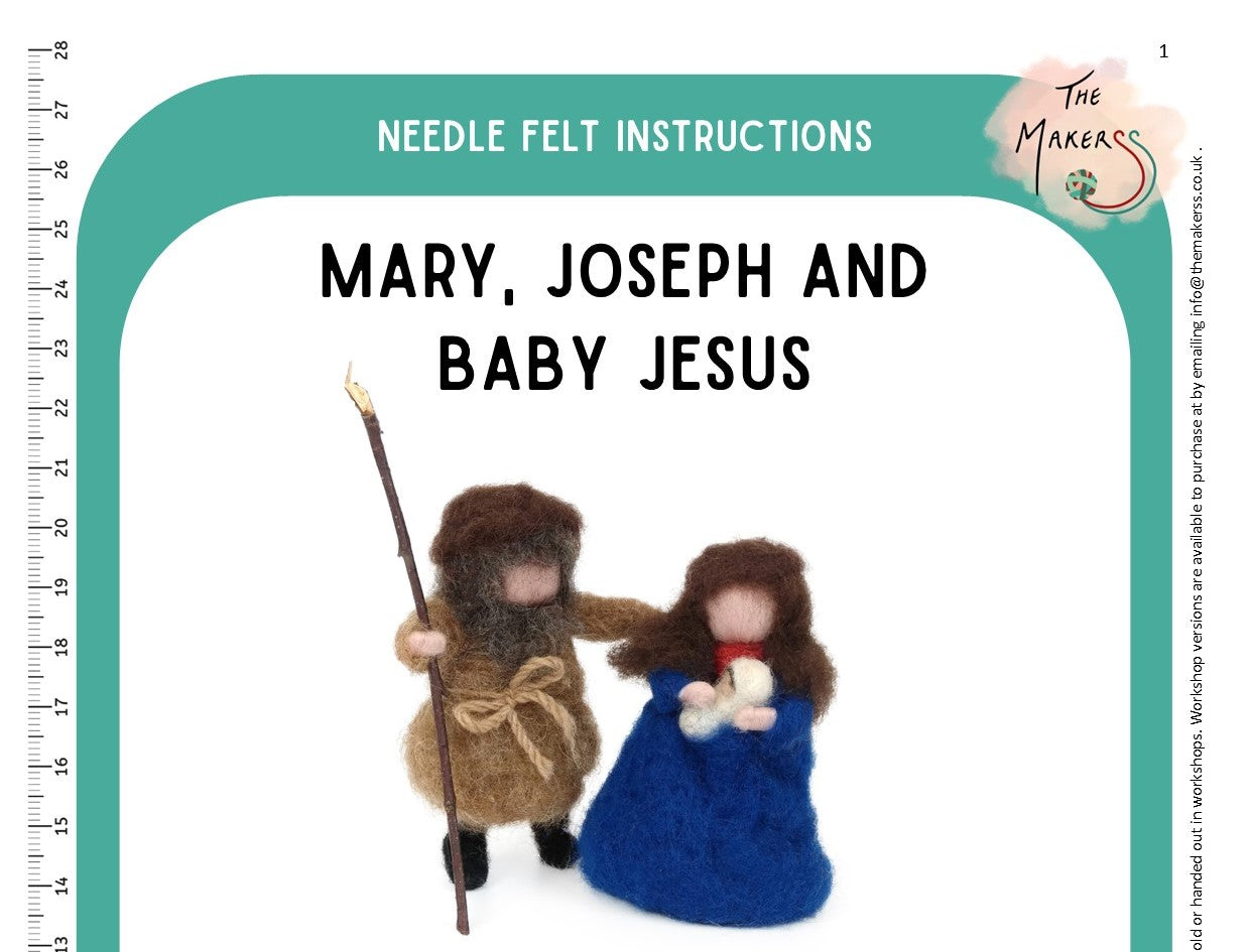 Mary, Joseph and baby Jesus Instructions PDF - The Makerss