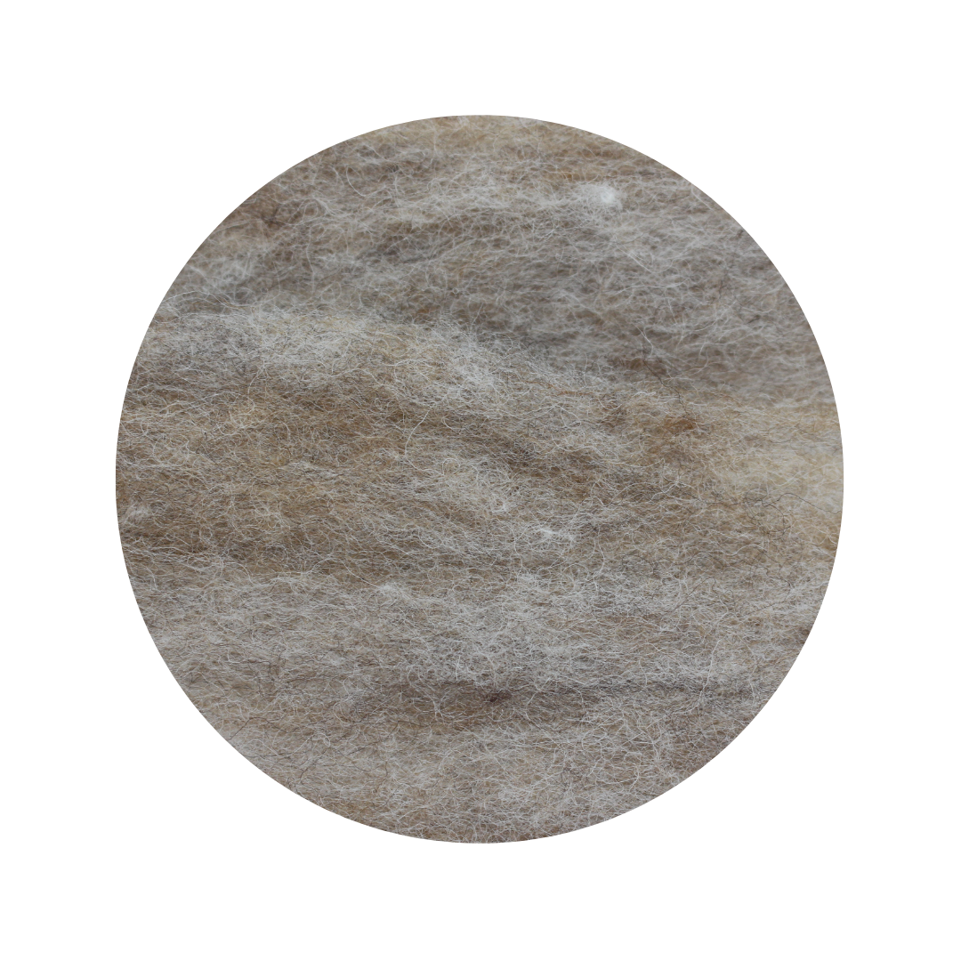 Natural medium tan brown carded New Zealand wool slivers - various weights - The Makerss