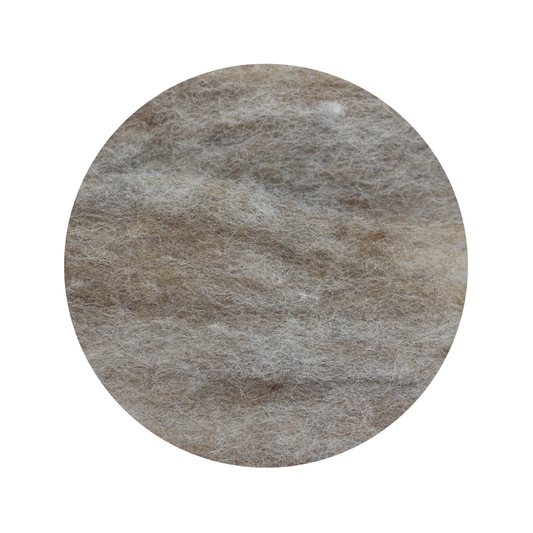 Natural medium tan brown carded New Zealand wool slivers - various weights