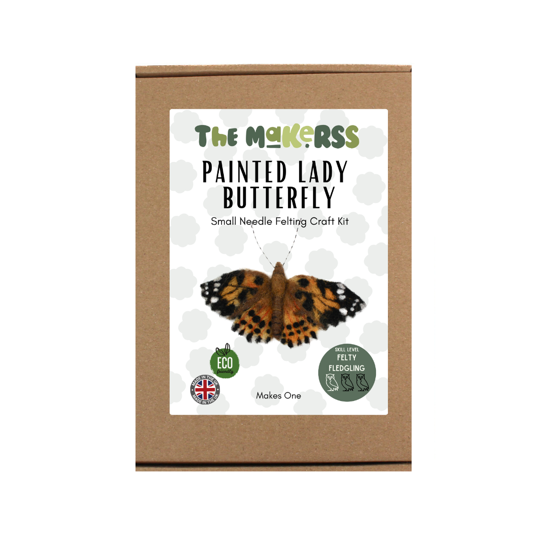 Painted Lady Butterfly Small Needle Felt Kit - The Makerss