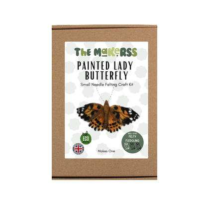 Painted Lady Butterfly Small Needle Felt Kit - The Makerss