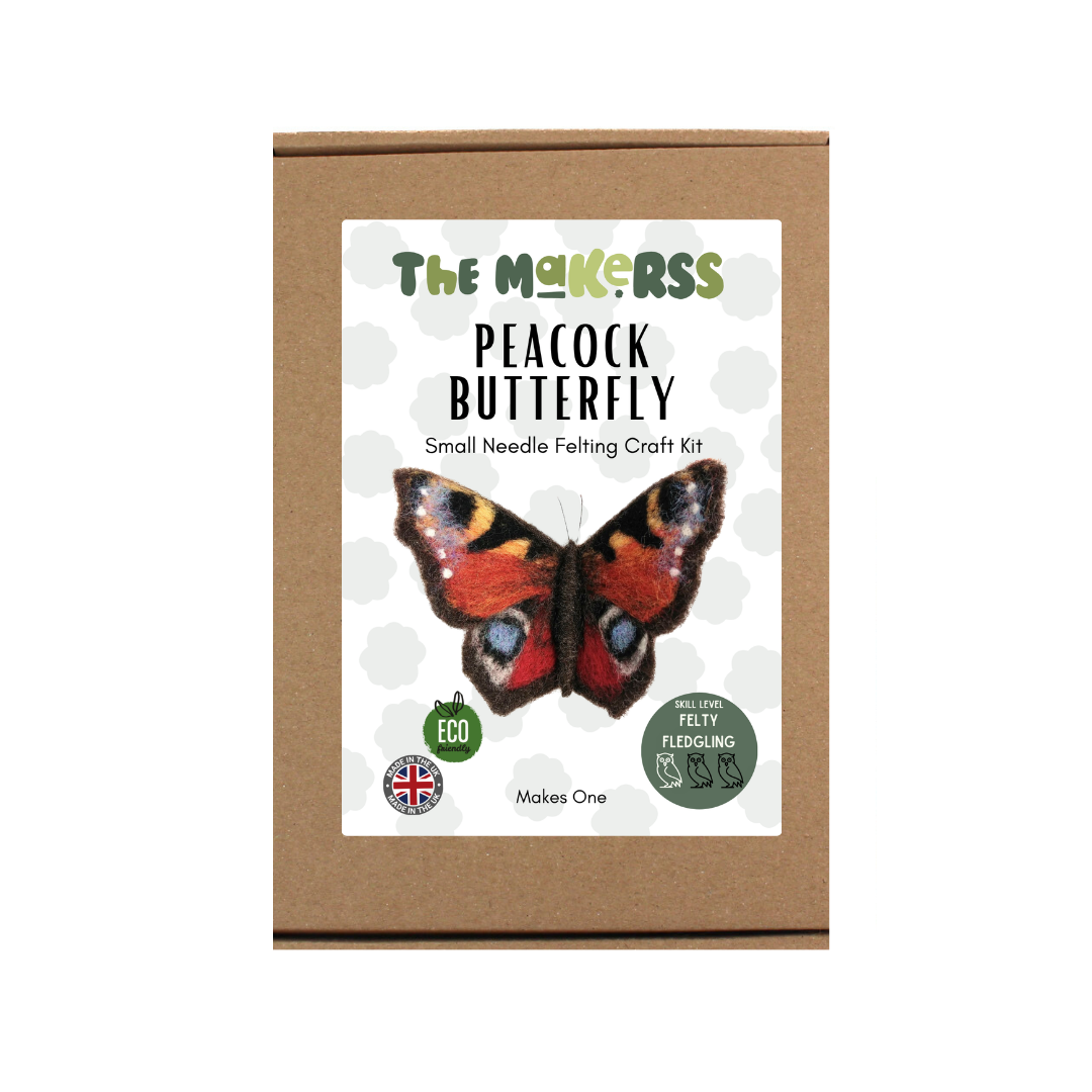 Peacock Butterfly Small Needle Felt Kit - The Makerss