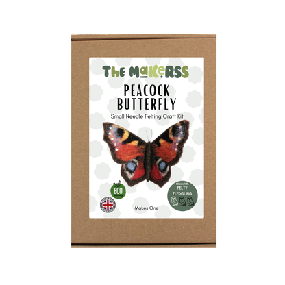 Peacock Butterfly Small Needle Felt Kit - The Makerss