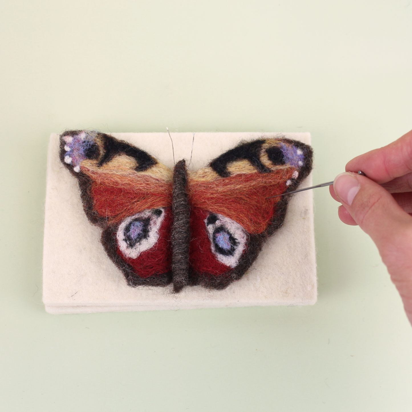 Peacock Butterfly Small Needle Felt Kit - The Makerss