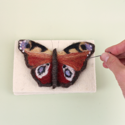 Peacock Butterfly Small Needle Felt Kit - The Makerss