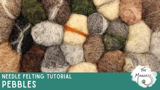 How to needle felt small pebbles to make a pebble coaster - YouTube Link Only - The Makerss