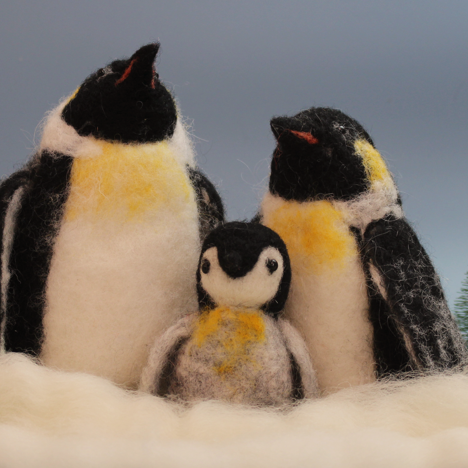 Penguin Family Needle Felt Material Pack - The Makerss