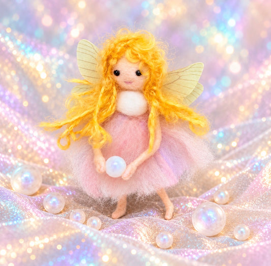 October Birthstone Moonstone Fairy Needle Felt Kit