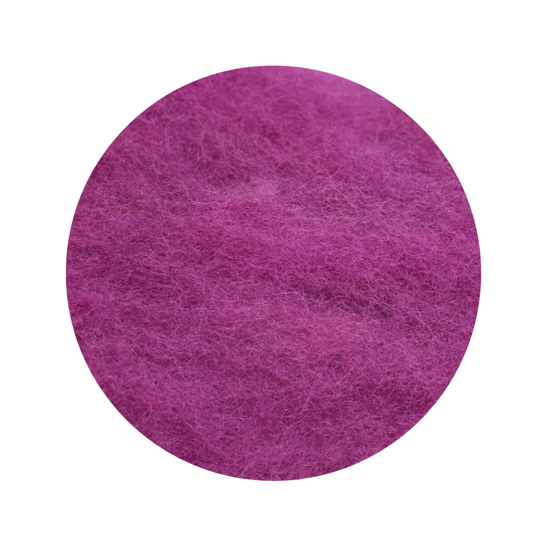 Plum Purple- carded wool batts - various weights