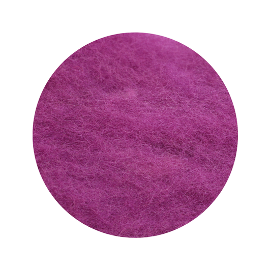 Plum Purple- carded wool batts - various weights