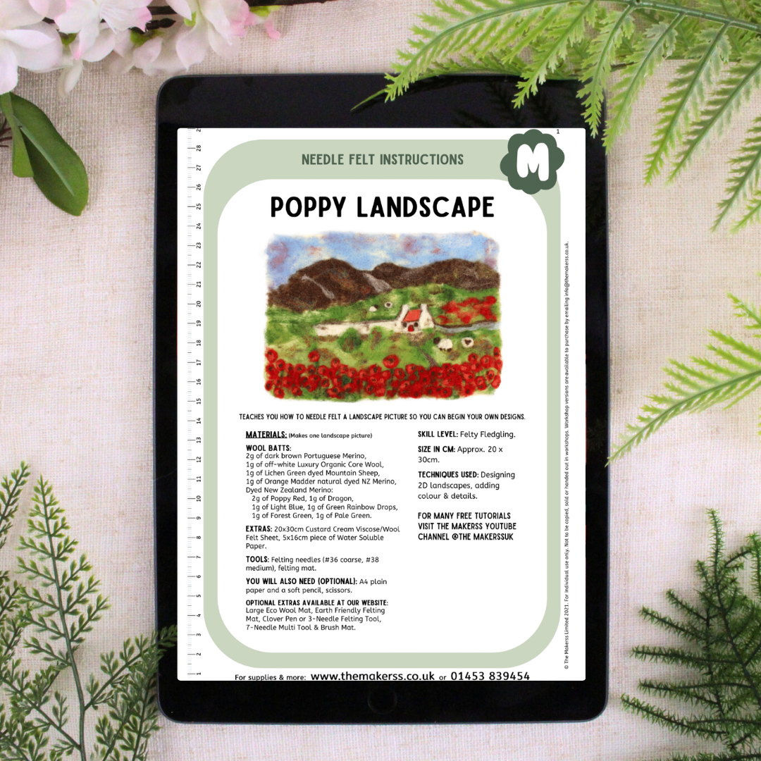 Poppy Landscape Needle Felt Kit - The Makerss
