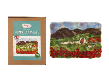 Poppy Landscape Needle Felt Kit - The Makerss