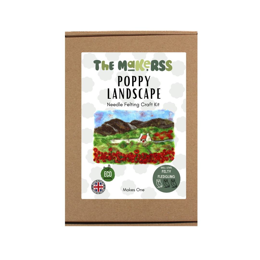 Poppy Landscape Needle Felt Kit - The Makerss