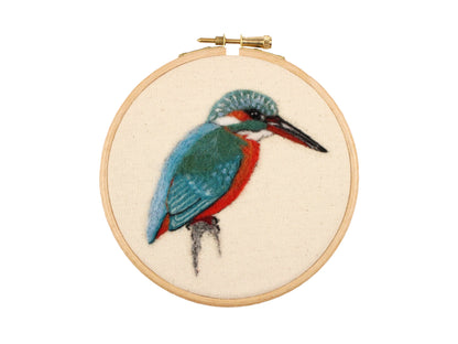 2D Kingfisher Needle Felt Picture Kit - The Makerss