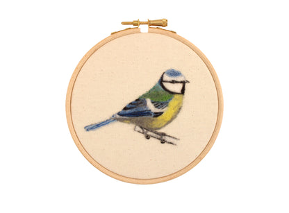 2D Blue Tit Needle Felt Picture Kit - The Makerss
