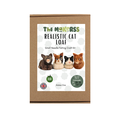 Realistic Cat Loaf Needle Felt Small Kit - makes 1 - The Makerss