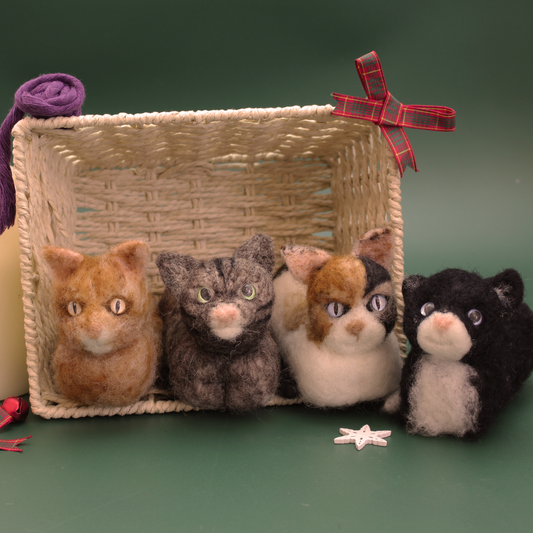 Realistic Cat Loaf Needle Felt Small Kit - makes 1 - The Makerss