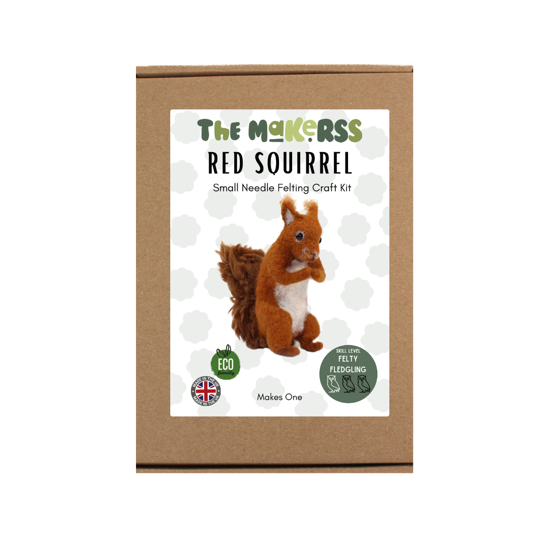 Red Squirrel Small Needle Felt Kit - The Makerss
