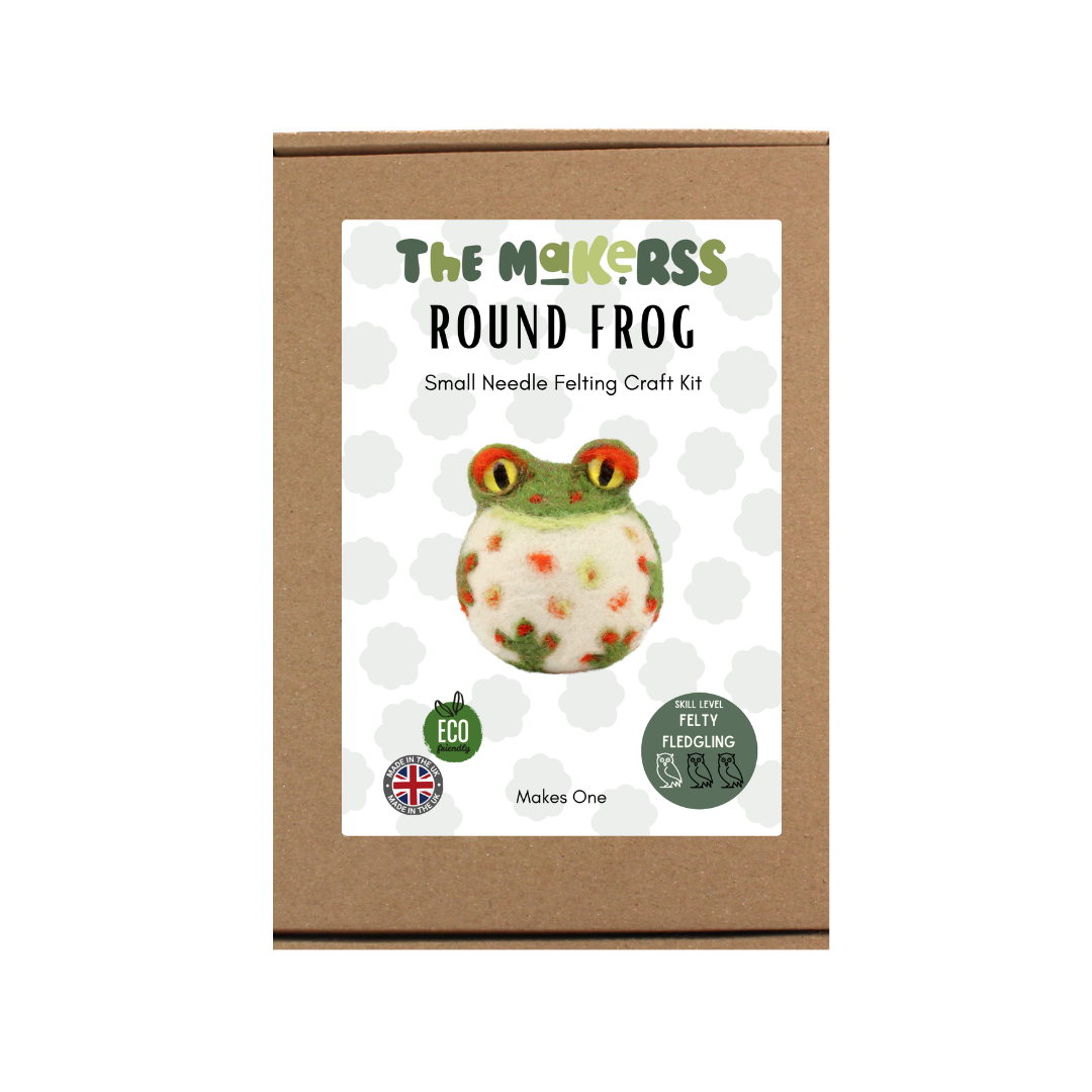 Round Frog Small Needle Felt Kit - The Makerss