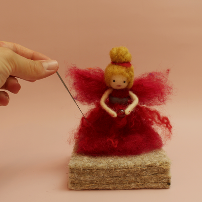 July Birthstone Ruby Fairy Needle Felt Kit